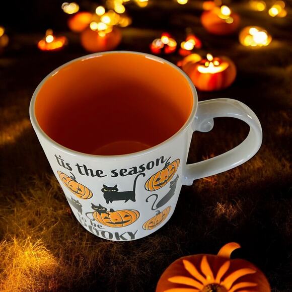 NEW Halloween Eli + Ana Tis the Season to be Spooky Black Cat Coffee Tea Mug - Picture 2 of 4